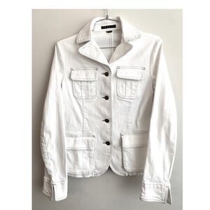 Theory White Denim Jacket